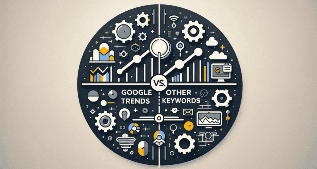 Blog Feature Image showing Google Trends vs. Other Keyword Research Tools A Comparison