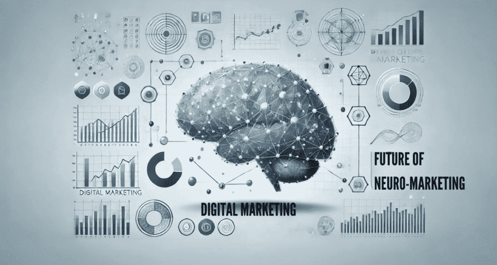 A minimalistic and professional feature image showing neural network patterns and digital marketing elements like graphs and connections, highlighting the modern interface between neuroscience and digital marketing strategies.